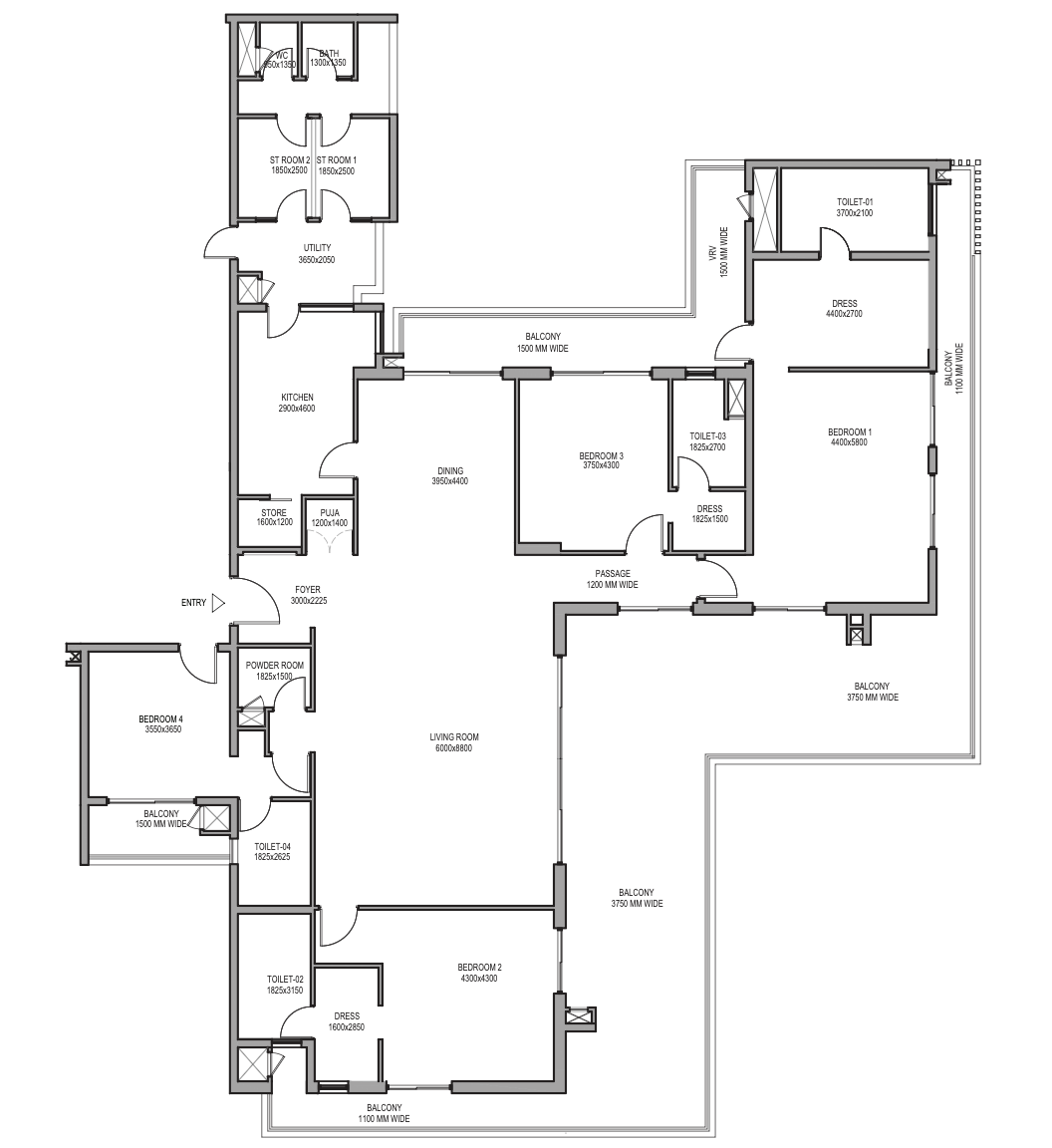 The Terrace Suite 2840 sq. ft.
